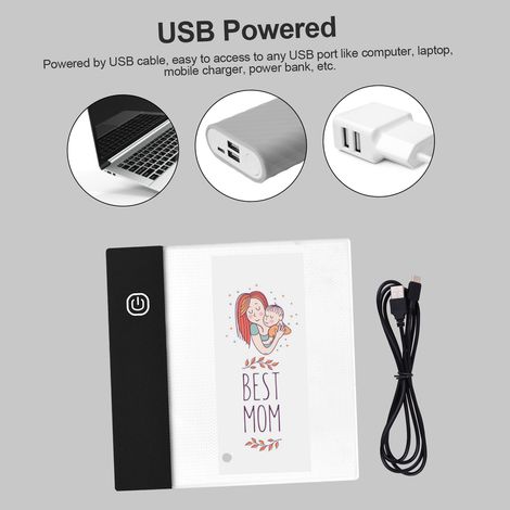 Coffret flipbook avec mini tablette lumineuse LED percée, 5 livrets 300 feuilles papier et vis reliure pour dessin calque animation croquis BD (1/4)