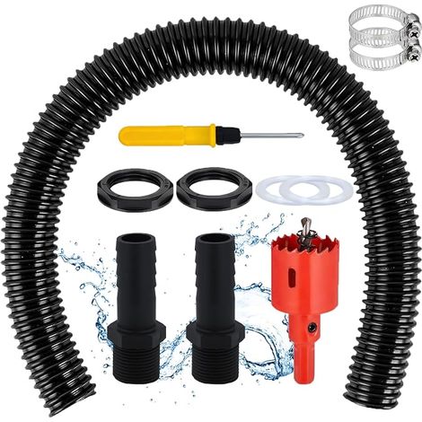 Connection kit for rainwater collector, fixing kit for rainwater collector, connection for 1 inch rainwater collector (1/4)