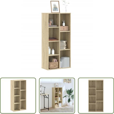 Rangement bureau - Bibliothèque chêne sonoma 50x25x105 cm bois d'ingénierie (1/5)