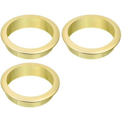 Büro-Kabelkanal - Dekorative Ringe für Möbel-Kabeldurchführungsdosen, Desktop-Computer-Kabelmanagement, 3 Stück, (glänzend gold) (1/4)