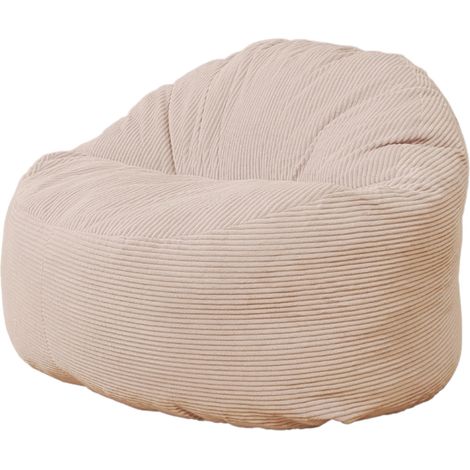 Pouf Velours Côtelé épais - 100cm Blanc Bananair (1/5)