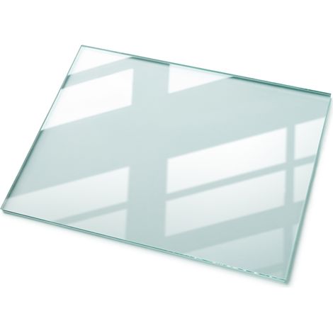 Dessus - Plateau de table - Dessus rectangulaire en verre trempé transparent – 80 x 60 cm – ESG