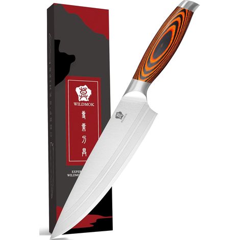20.5cm Chef Knife, German Steel Slicing Kitchen Knife with Ergonomic Handle, Ideal for Home Kitchen and Restaurants (1/5)