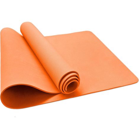 Tapis de Fitness Gym Gymnastique Yoga Aérobic Exercices Doux Antidérapant - Orange (1/5)