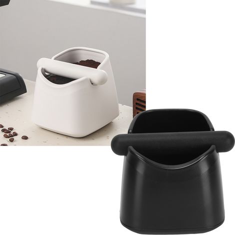 Boîte à marc de café résistante aux chutes avec barre amovible, anti-dérapante et compacte pour mouture de café noir (1/5)