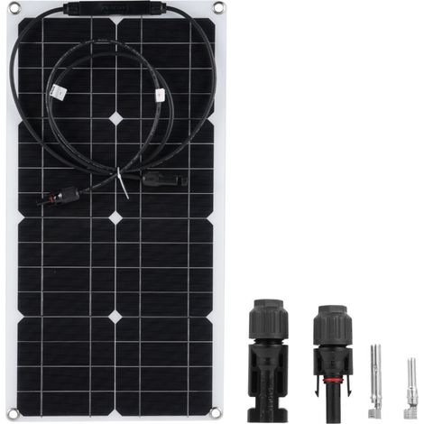25W 16V Tragbares Solarpanel-Set, flexibel und wasserdicht für den Außeneinsatz, mit Anschluss zum Laden von 12V-Autobatterien, Wohnmobilen und Yachten. (1/5)