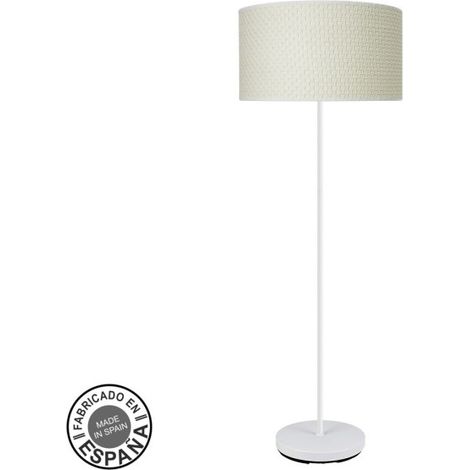 FABRILAMP Lampada de lampada da terra soggiorno Moda 1xe27 Bianco/tan bianco