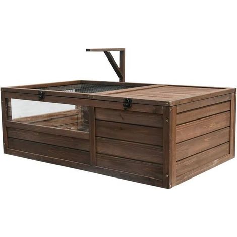 Recinto per tartarughe - BF31 - 97 x 57 x 51 cm - Legno resistente alle intemperie - Tetto pieghevole, gancio per lampada