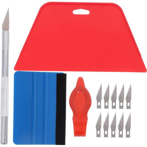 1Ensemble Kit Outils de Film de Fenêtre pour Outils Raclette Feutrine et Grattoirs pour de Film Teinté et Facile à Transporter (1/5)