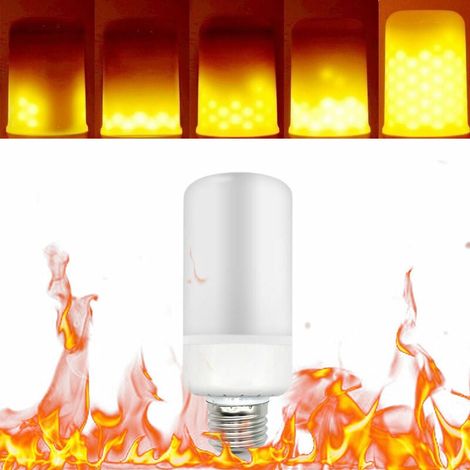 Ampoule À Effet Flamme LED - 3 Modes Flickering - Base E27 - 99 LED SMD2835 - Pour Décoration Intérieure Et Extérieure - 1 Pièce (1/5)