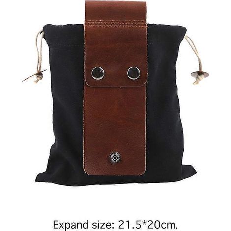 Sac à provisions portable pour l'extérieur, sac à cueillir des fruits de jardin, sac de rangement suspendu, sac à baies pliable, sac en cuir et toile, bushcraft