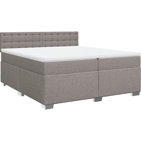 Maison Exclusive - Giroletto a Molle con Materasso Tortora 200x200 cm in Tessuto