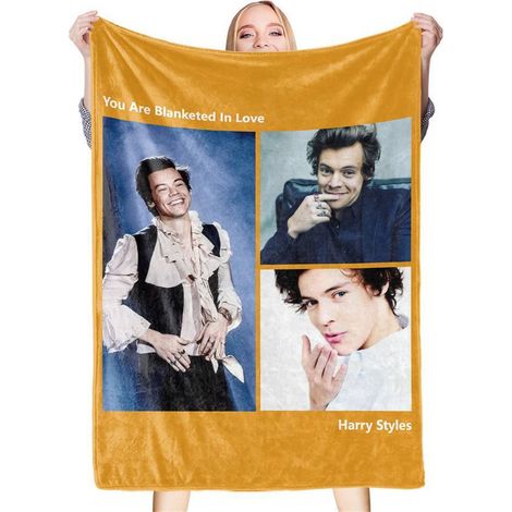Couverture Polyester Imprimée Grand Format Lavable Machine Toute Saison pour Lit Canapé 80x100cm (1/5)