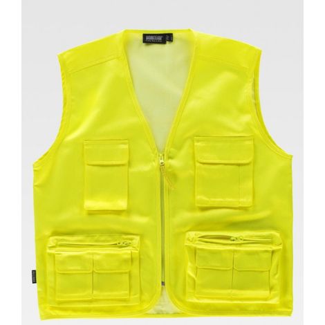 Chaleco de trabajo flúor con bolsillos auxiliares WORKTEAM Combi C3640 (1/2)