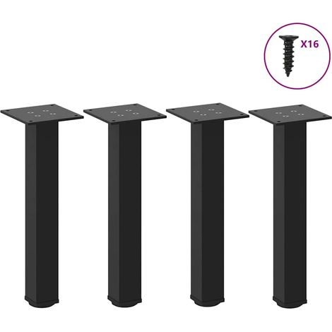 Couchtischbeine 4 Stk. Schwarz 42-44 cm Stahl