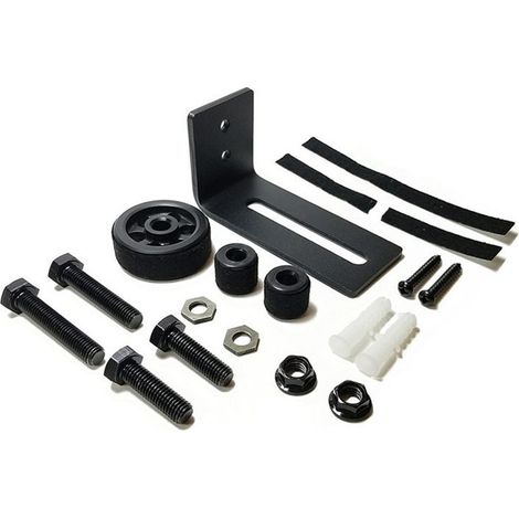 Guide De Sol Pour Porte Coulissante - 2 Pièces - Acier Structurel - Réglable Sur 8 Positions - Convient Pour Porte De Grange En Bois - Noir