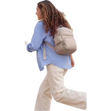 Nouveau mini sac à dos pour femme, petit léger et portable garni de duvet avec pochette (1/5)