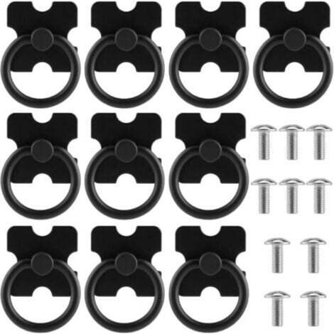 10 poignées de meubles vintage noires, poignées de tiroir, boutons de meubles pour armoires de cuisine, penderies, coiffeuses et portes (1/4)