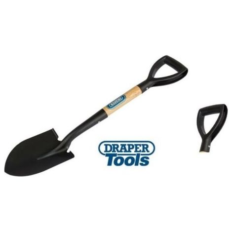 Draper Tools Pala Vanga con manico in legno per Scavo Ricerca con Metal Detector