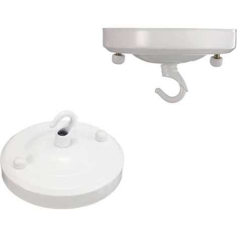 MINKUROW 2 Pezzi Gancio Per Placca Da Soffitto Per Lampadario Vintage, Gancio Per Rosone Da Soffitto In Ferro Retrò Supporto Per Piastra Lampada A Sospensione Tetto Ventosa Disco Telaio Luce Accessori (1/5)
