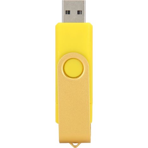 Clé USB OTG Double Interface Micro USB et USB-A, Mémoire Flash Portable 128 Go Jaune