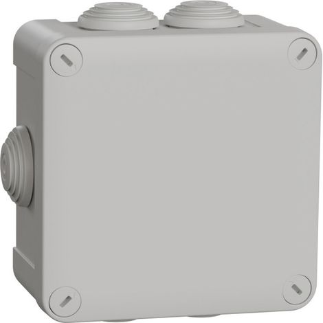 Mureva Box boite de dérivation IP55 avec embouts SCHNEIDER Couleur: gris - Dimensions: L.105xH.105