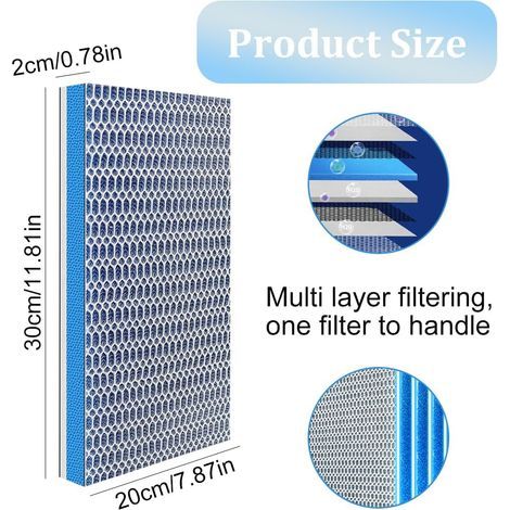 Mousse Filtre Aquarium 8D Ouate Aquarium 30 x 20 cm Mousse filtrante en nid d'abeille Mousse Réutilisables Filtre pour Aquarium Ouate Coupés n'importe Quelle Taille pour Aquarium Bac Poissons (1/4)