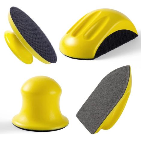 Dieses Set beinhaltet 3 selbstklebende Schleifpapierblöcke und 1 Handschleifer (1 Stück) und eignet sich für die Holzbearbeitung und den Möbelbau. (1/4)