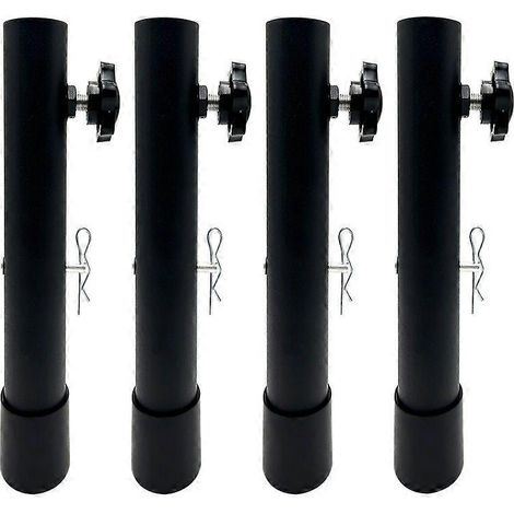 Lot de 4 rallonges de pieds de table pour tables pliantes, pour pieds courbés et droits, rehausseurs de pieds de table pliante réglables, pour une hauteur de 19,8 cm. (1/5)