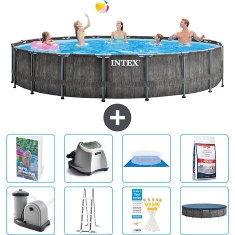 Prism Frame Pool Rund - 549x122 cm - 9-teilig S649