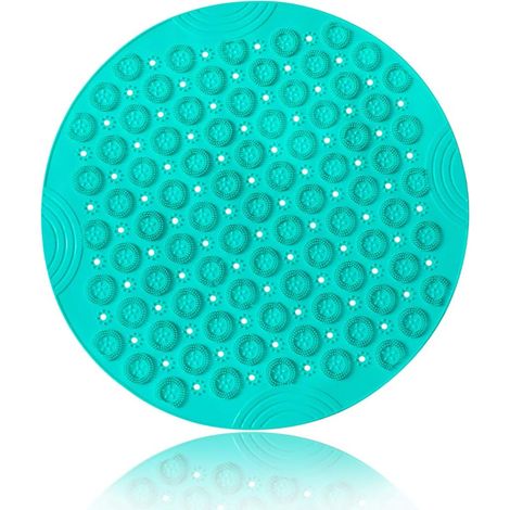 Tapis de bain rond antidérapant tapis de massage de baignoire anti - moisissure (vert) (1/5)