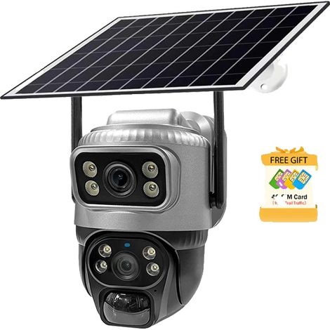 Cámara solar, doble lente, conectividad 4G, cámara 4G (1/2)