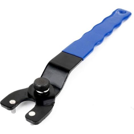 2PCS Clé à molette de meuleuse d'angle 8-50 mm,Clé pour contre-écrou de broyeur,Clé à broche réglable, poignée audacieuse (bleu) (1/5)
