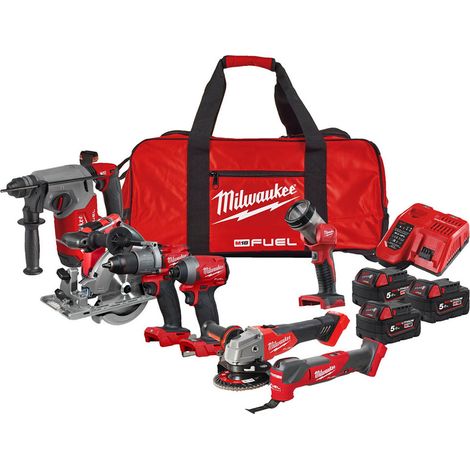 Milwaukee M18FPP7A-503B M18 Fuel 7 Piece Cordless PowerPack (1/5)