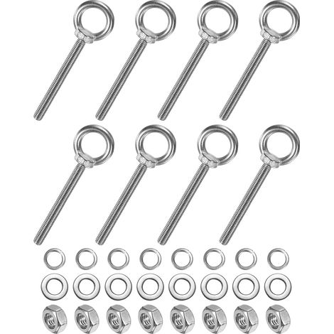 8-Sets Boulons Oeil En Acier Inoxydable M10x100mm (1/5)