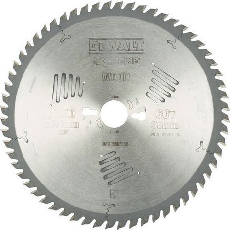 Lame de scie circulaire DEWALT fixe 250/30 mm 60WZ DT4351-QZ (1/6)