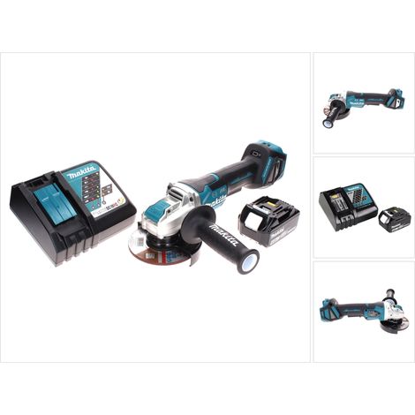 Makita DGA 519 RM1 Akku Winkelschleifer 18 V 125 mm Brushless X-Lock + 1x Akku 4,0 Ah + Ladegerät (1/5)