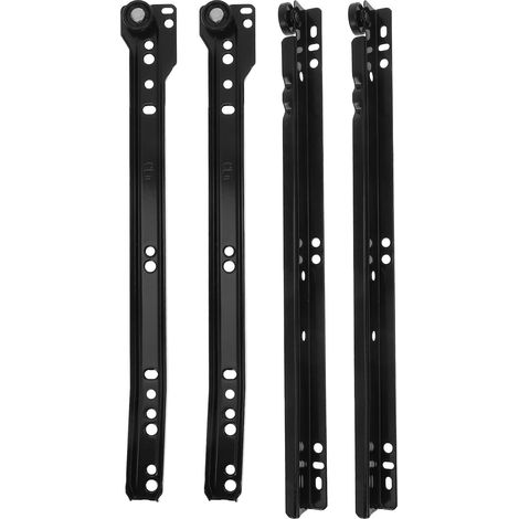 Rails de Glissement de Remplacement en Fer Noir pour Tiroir, Coulisses Solide à Usage Polyvalent, pour Applications de Meubles et Bricolage (1/5)