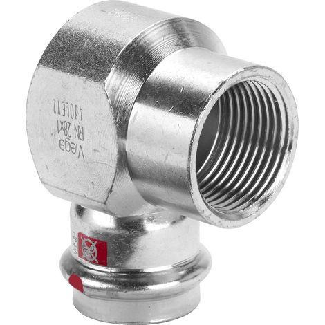 Viega Prestabo-Gomito a 90 gradi di transizione, d 28mm, Rp 1 acciaio non legato, zincato modello 1114.2, 642310