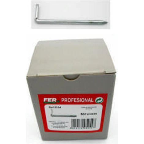 Alcayatas Hardware Acier Zingué 2,9 x 60 (Boîte de 300 unités) 5005