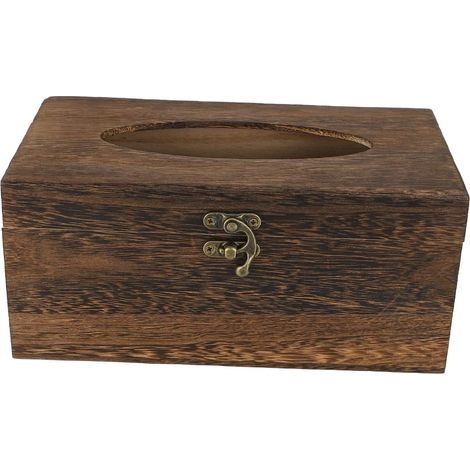 Taschentuchbox aus Holz für Zuhause, Tisch-Taschentuchspender, Serviettenbehälter, Vintage