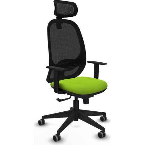 Chaise de bureau piqueras y crespo Cilanco noir mousse épaisse (1/2)