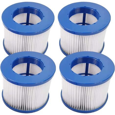 Cartouches Filtre Spa Infinite a Visser,Filtre Spa A Visser,Filtre 75 x 100 mm,Filtre Spa pour Lumix Vissable,Cartouche filtrante pour Clever Spa,Filtre pour Spa. (Bleu-4) (1/5)