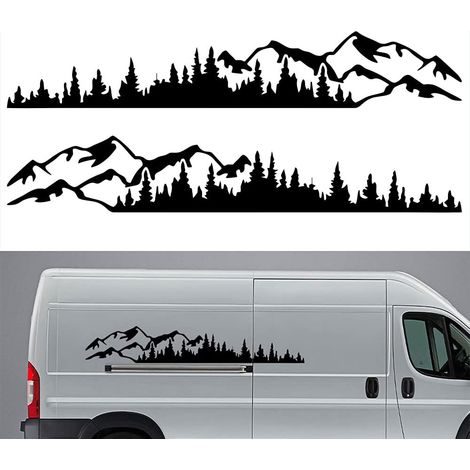 2 autocollants en vinyle pour voiture de montagne,autocollants et décalcomanies en vinyle pour voiture (1/4)