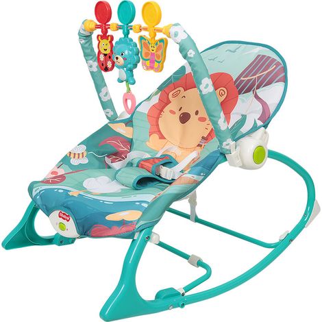 Transat pour Bébés 806043cm avec Vibration et Sons Bleu (1/4)