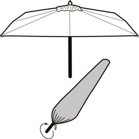 Parasol Cover 152cm Polyethylene UV Protection Wipe Clean Garland (1/5)