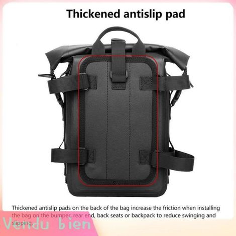 Sac à Moto - Sac à Queue Universel - 4 L - Noir - Pour Stockage Outils Conduite (1/4)
