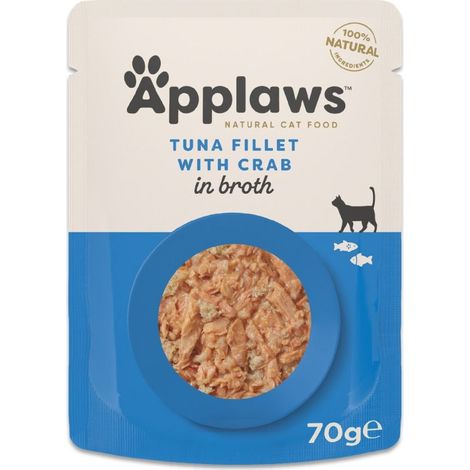 APPLAWS, FILET DE THON AVEC CRABE EN BOUILLON, 70 G 506070856319
