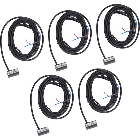 5 Stück Magnetschalter, Hochfrequenz, 2-Draht, normalerweise offener Näherungssensor, AC/DC 5–240 V (1/5)