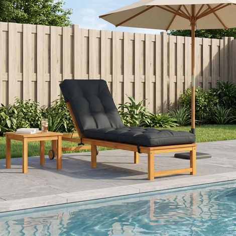 vidaXL Cuscino per Lettino VIANEN 100% Poliestere Blu Scuro
